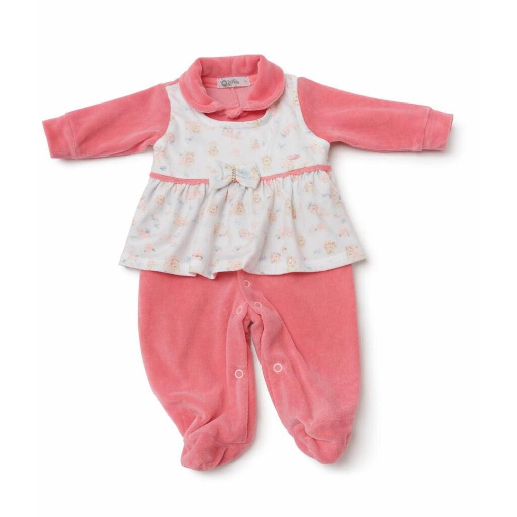 Macacão Longo Bebê Menina Plush Luxo Inverno Zafielo 707