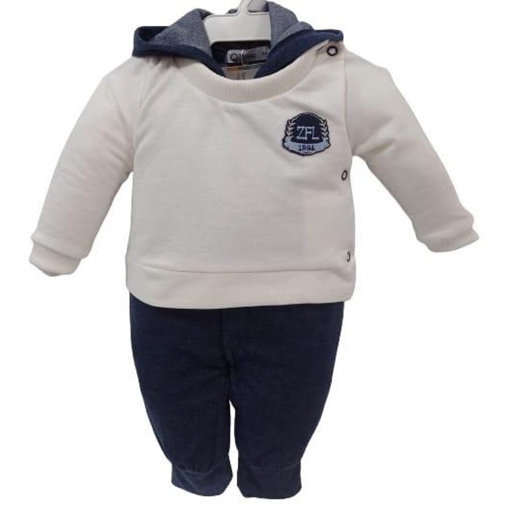 Macacão Longo Bebê Menino Plush Inverno Capuz Zafielo Rf 559