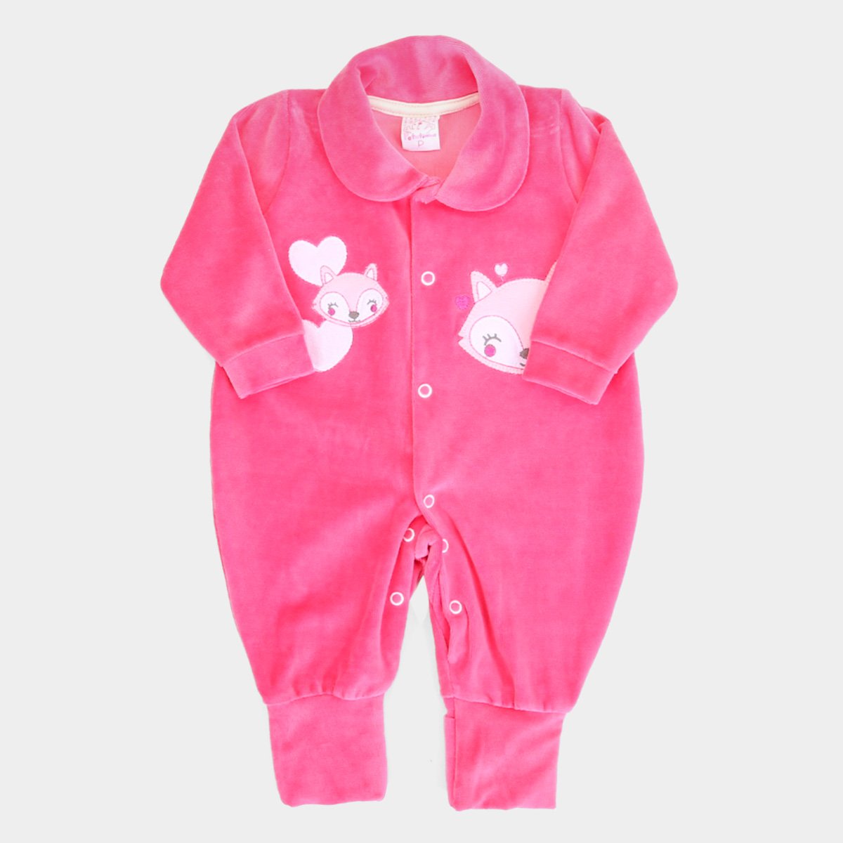 Macacão Longo Bebê Petutinha Plush Raposa Feminino - Pink Menor preço em Macacão Longo Bebê Petutinha Plush Raposa Feminino - Pink