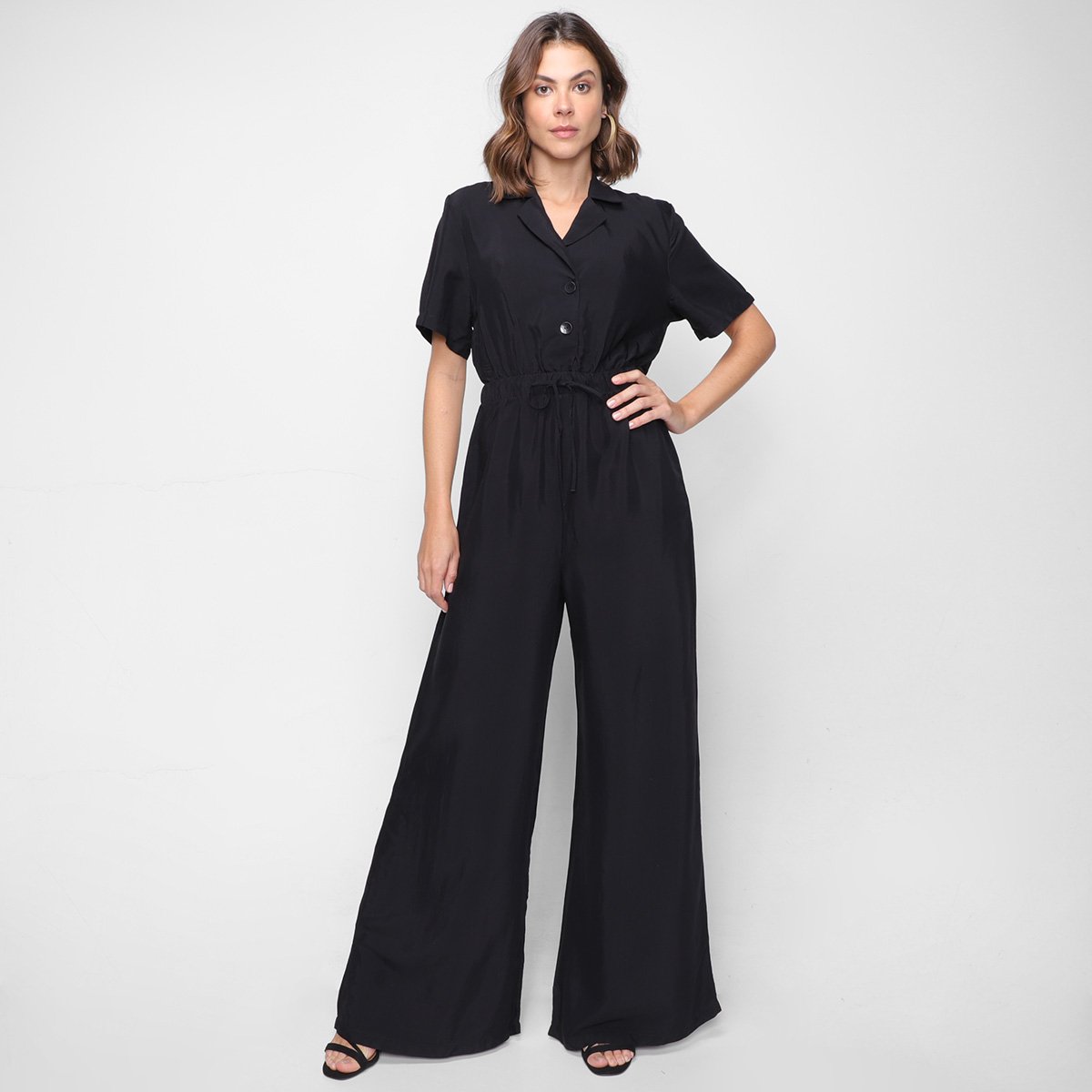 Macacão Longo Colcci Feminino - Preto Menor preço em Macacão Longo Colcci Feminino - Preto