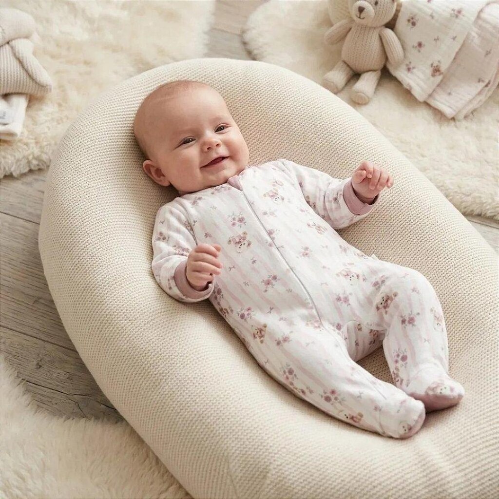 Macacão Longo Com Zíper Hug Bumbum Urso Quarto de Sofia Rosa