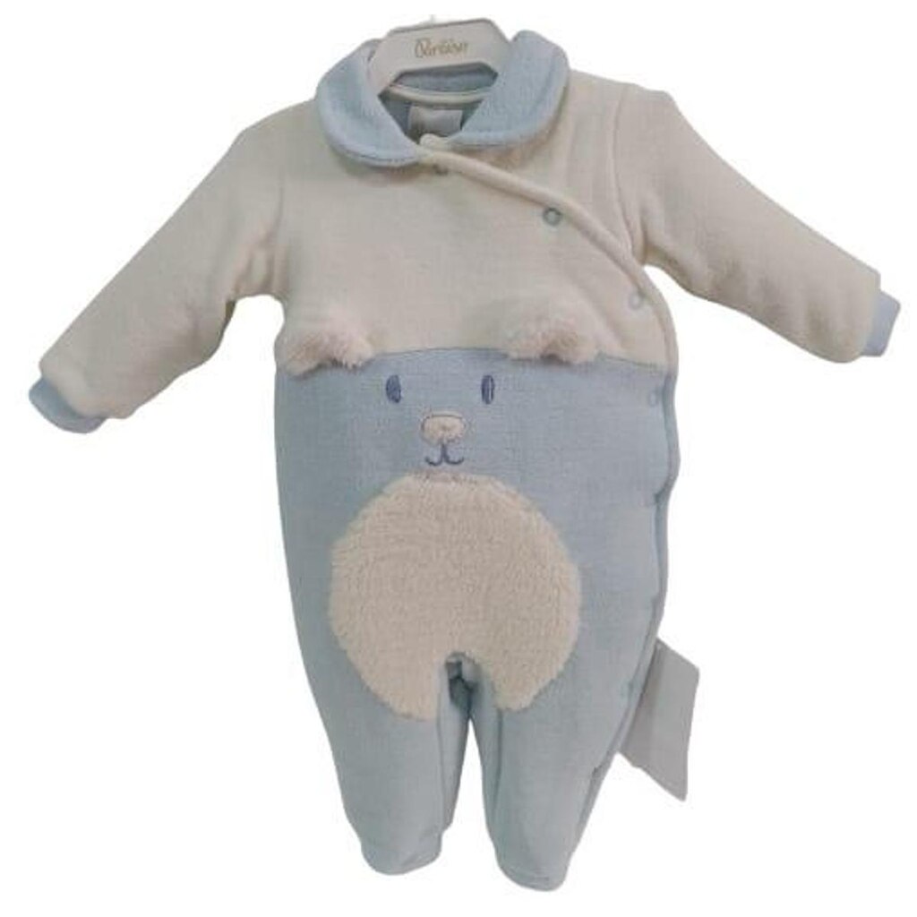 Macacão Longo Soft Buckle Bebê Menino Inverno Paraiso 13136 - Azul claro - GG ( 9 - 12 MESES )