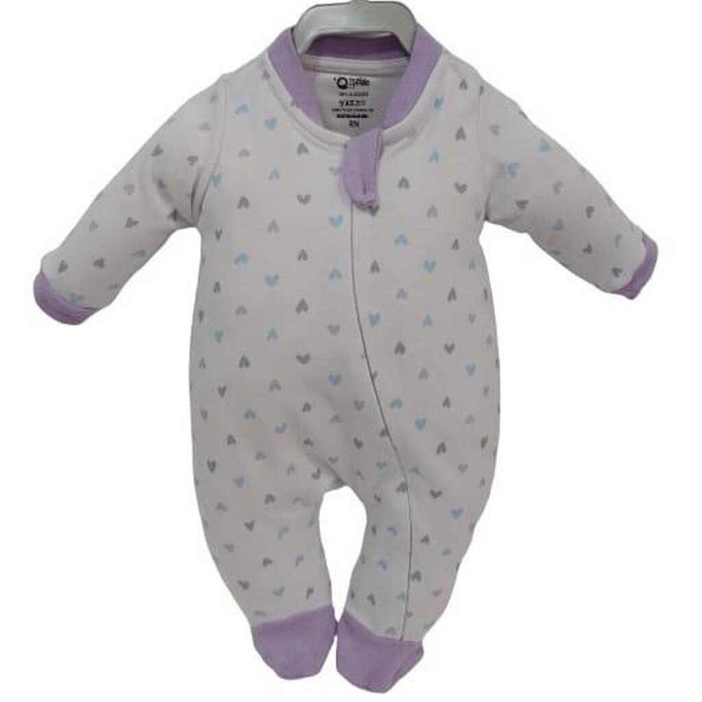 Macacão Longo Suedine Luxo Bebê Menina Zafielo Baby Ref 402 - Lilás - GG ( 12 - 18 MESES )