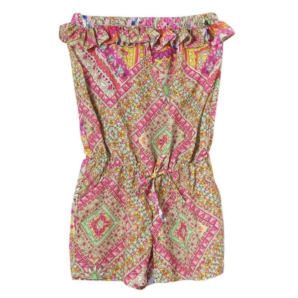 Macacão Look Jeans Tomara-Que-Caia Floral - 10 - FLORAL