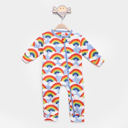 Macacão Pijama Bebê Candy Kids Soft Fleece Masculino - Masculino