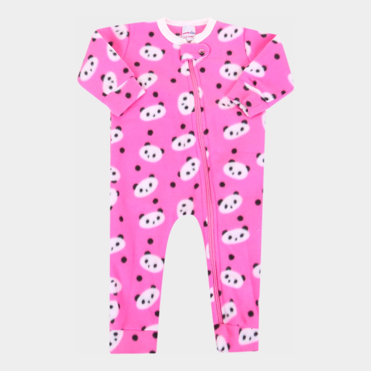 Macacão Pijama Longo Bebê Candy Kids Soft Fleece Feminino Menor preço em Macacão Pijama Longo Bebê Candy Kids Soft Fleece Feminino