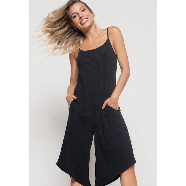 Macacão Salvatore Fashion Pantacourt Feminino