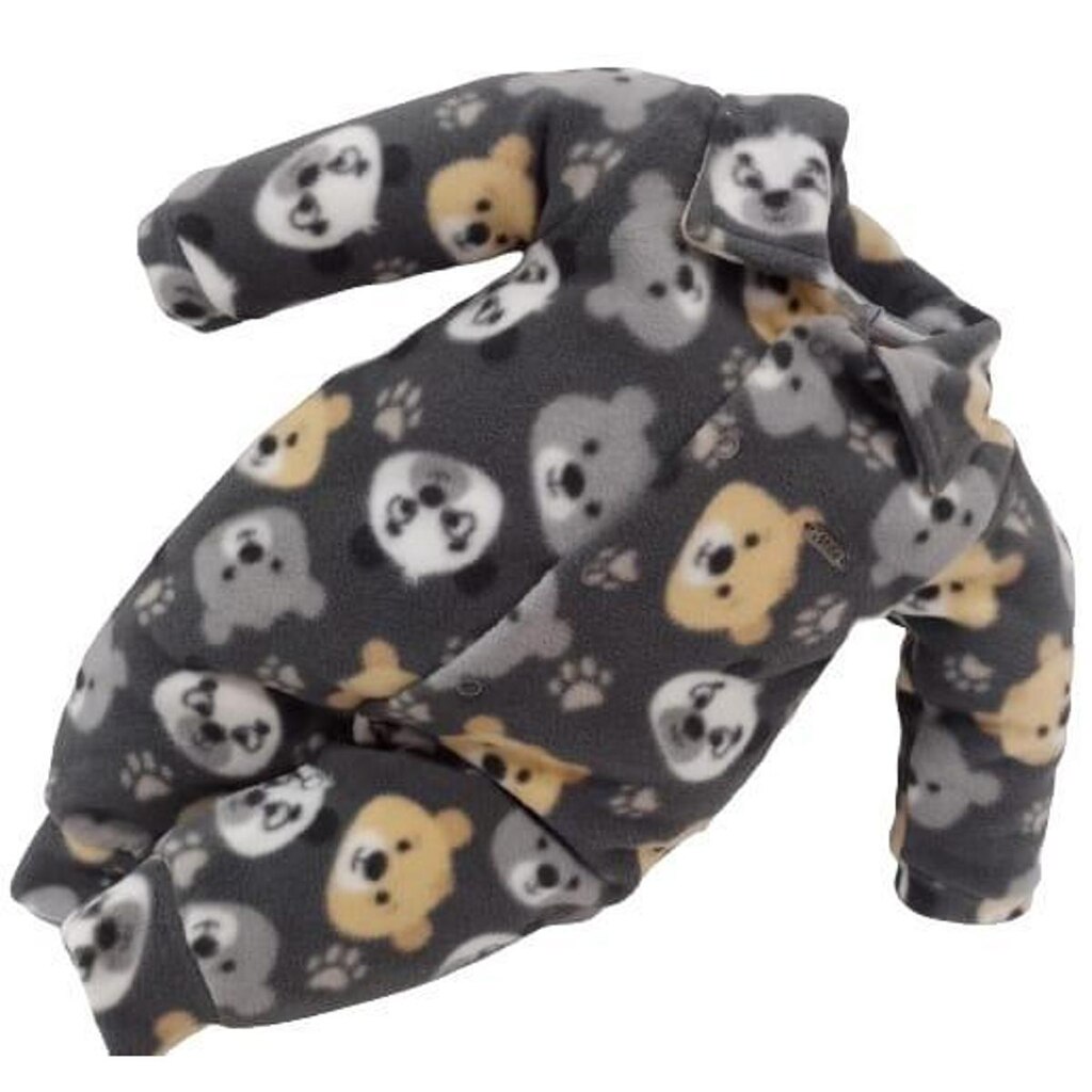 Macacão Soft Pettenati Bebê Menino Zafielo Inverno Ref 535 - Cinza - GG ( 9 - 12 MESES )