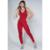 Macacão Vekyo Longo Fitness Suplex Liso Carol - Vermelho