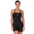 Macaquinho Fitness Feminino Cirrê Alça Fina Sem Bojo Summer Soul - Preto