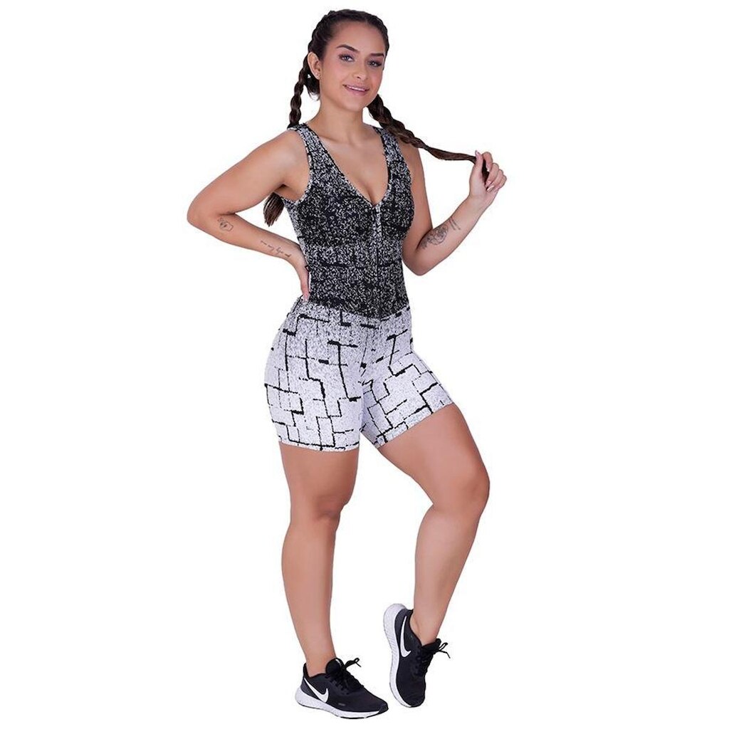 Macaquinho Fitness Feminino Degrade Poliamida Com Bojo Orbis