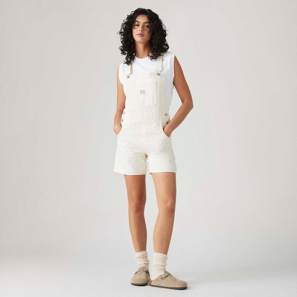 Macaquinho Jeans Levi's Utility Off White Feminino