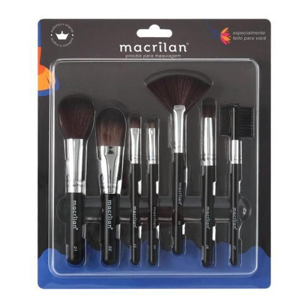 Macrilan KP9-2A Kit – 7 Pincéis de Maquiagem Kit