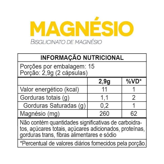 Magnésio Bisglicinato 1000mg 30 Cápsulas La San Day