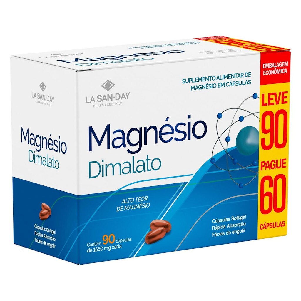 Magnésio Dimalato (90 Cápsulas)