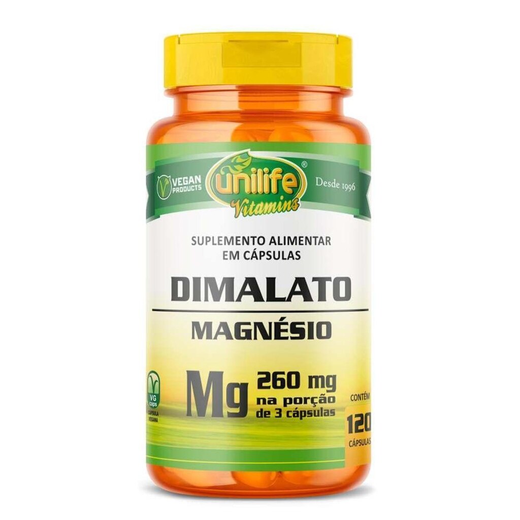 Magnesio Dimalato 800mg - 120 Caps - Unilife