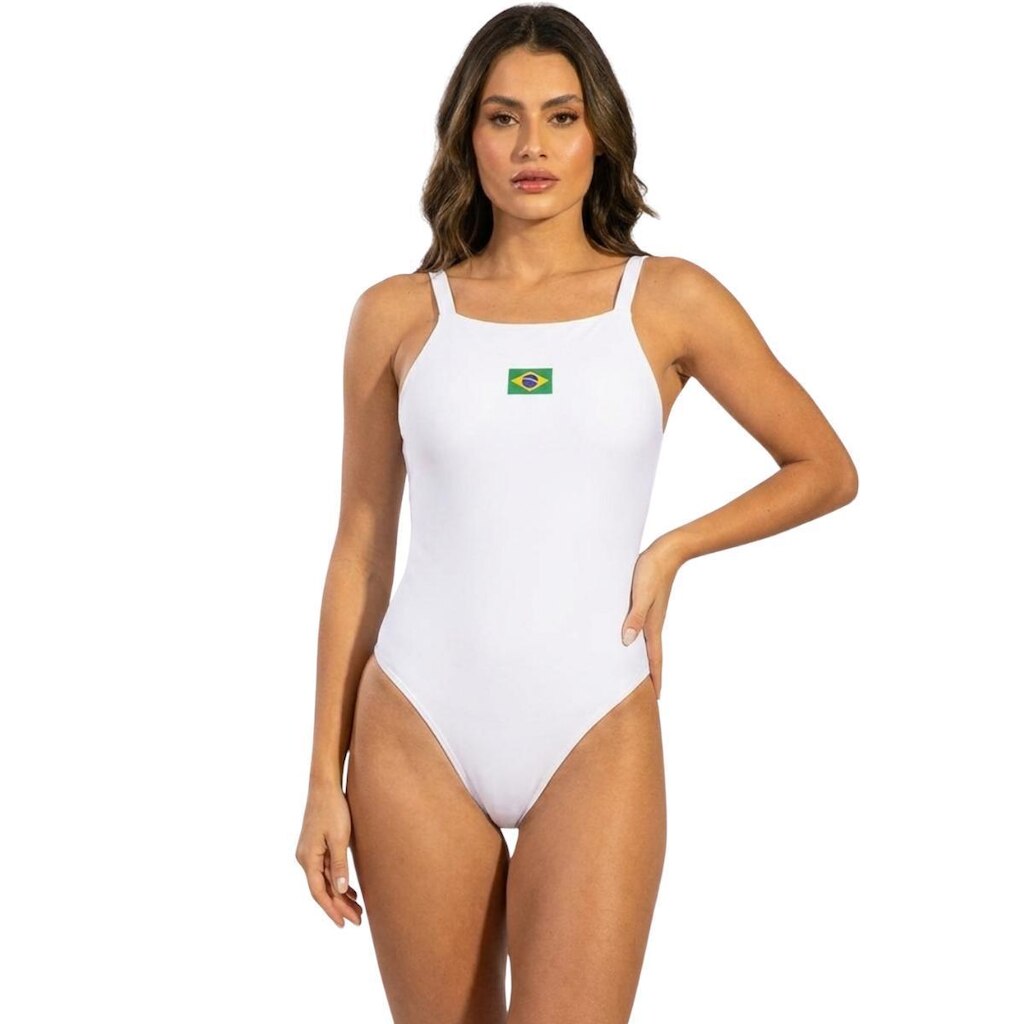 Maiô Cavado Brasil Costa Nua Vekyo Body Básico Sem Bojo Para Piscina Verão Moda Praia