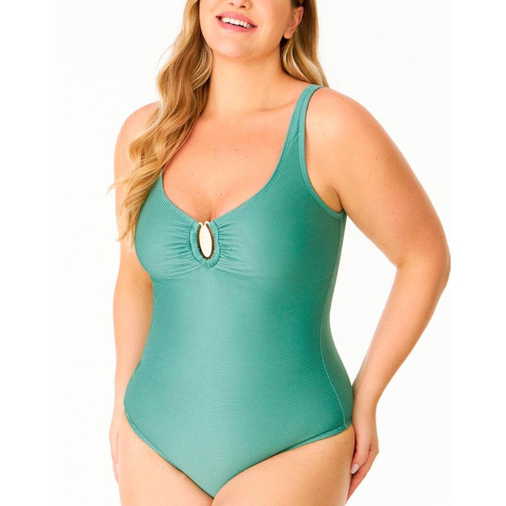 Maiô Control Marcyn 678.739 Plus Size Salsa Fivela Microfibra T. 46/50