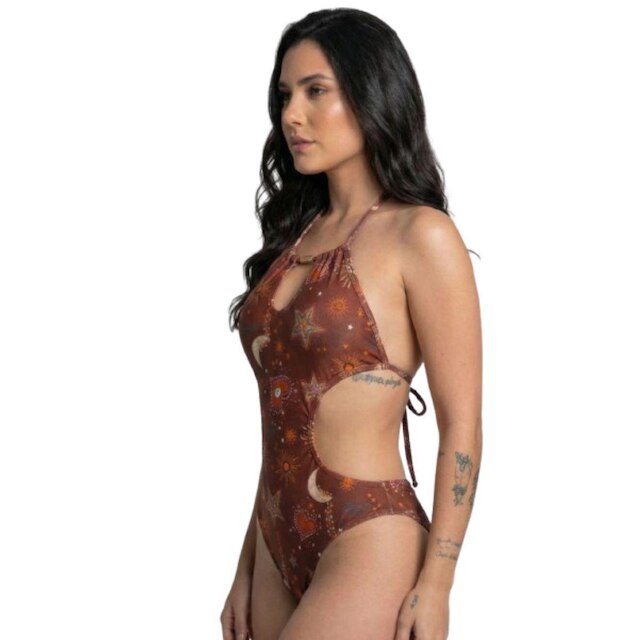 Maiô Engana Mamãe Estampado Vekyo Roupa Confortavel Para Verão Moda Praia Feminina