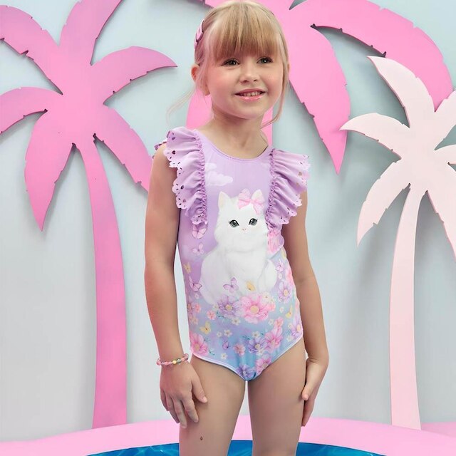 MAIÔ GATINHA PROTEÇÃO UV 50+ INFANTI