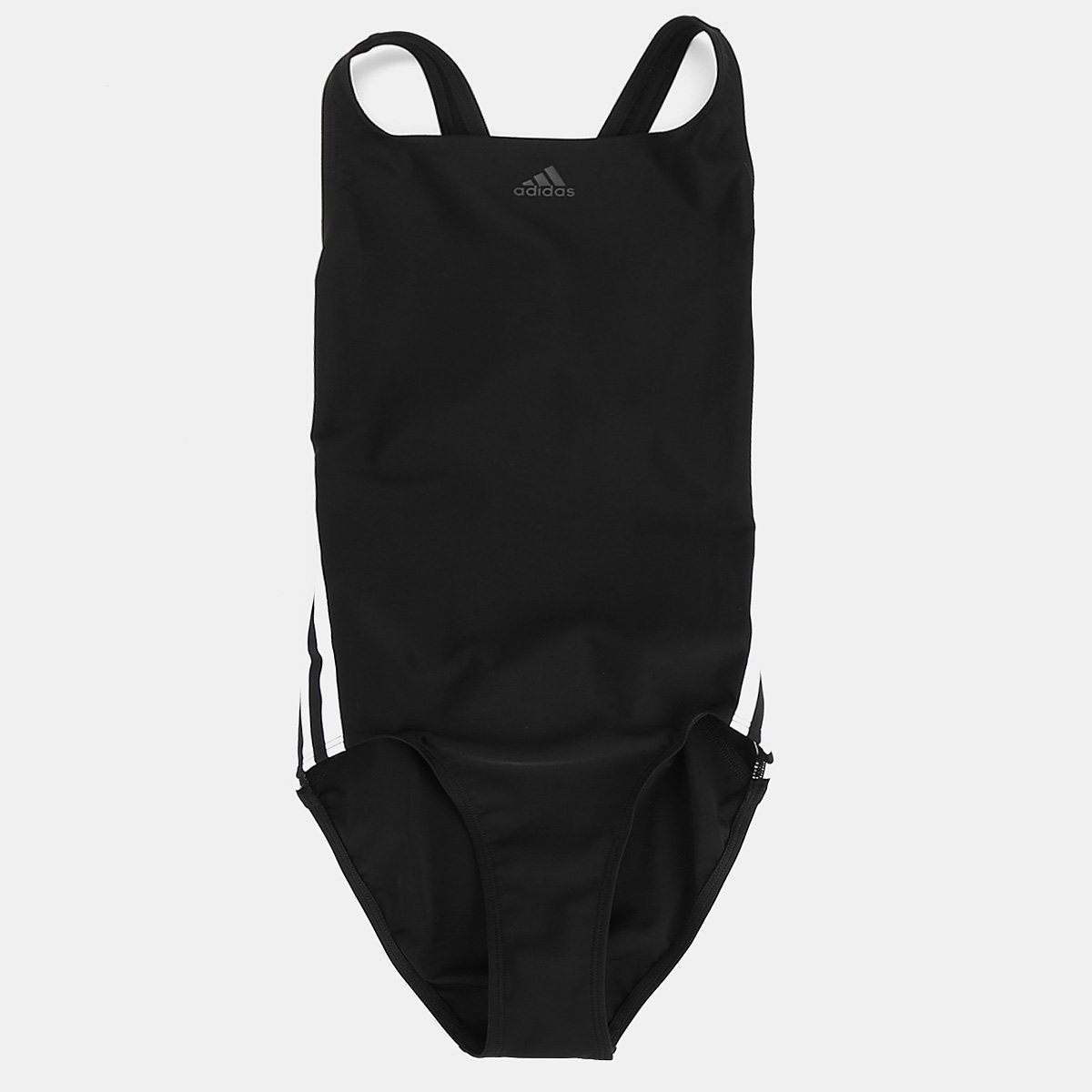 Maiô Infantil Adidas Atly V 3-Stripes - Preto+Branco Menor preço em Maiô Infantil Adidas Atly V 3-Stripes - Preto+Branco