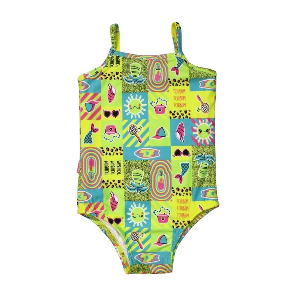 Maiô Infantil Alça Fina Estampa Objetos 57260 - Kamylus