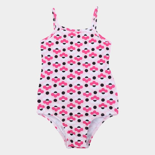 Maiô Infantil Boca Grande Estampado Proteção UV 50+ - Rosa