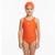 Maiô Natação Infantil com Touca Proteção UV50+ Laranja Neon Kamylus - Laranja