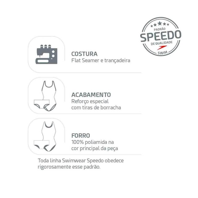 Maiô Natação Speedo Skinny Alça Fina Costas Aberta