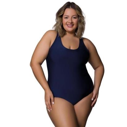Maiô Plus Size Selene Regata Clássico Adulto Básico Liso Com Logo Estampada Feminino