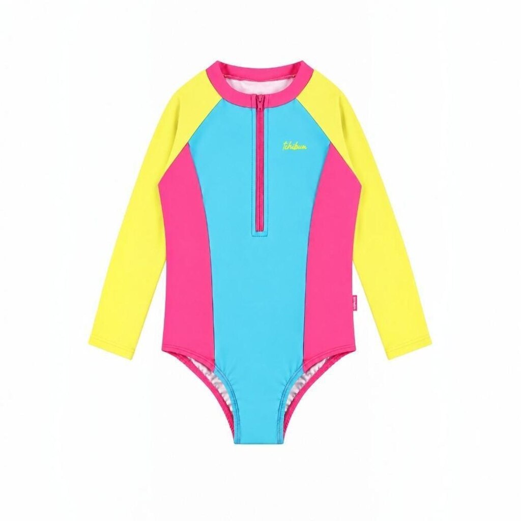 Maiô Praia Infantil Amarelo Neon Claro UV 50+ Tchibum