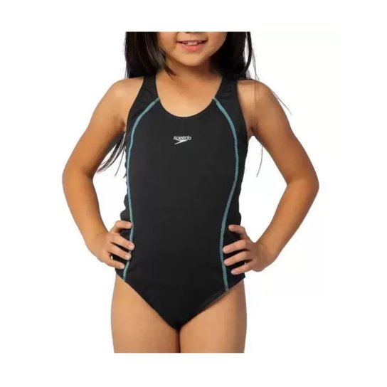 Maiô Speedo Acqua Basic Juvenil Preto