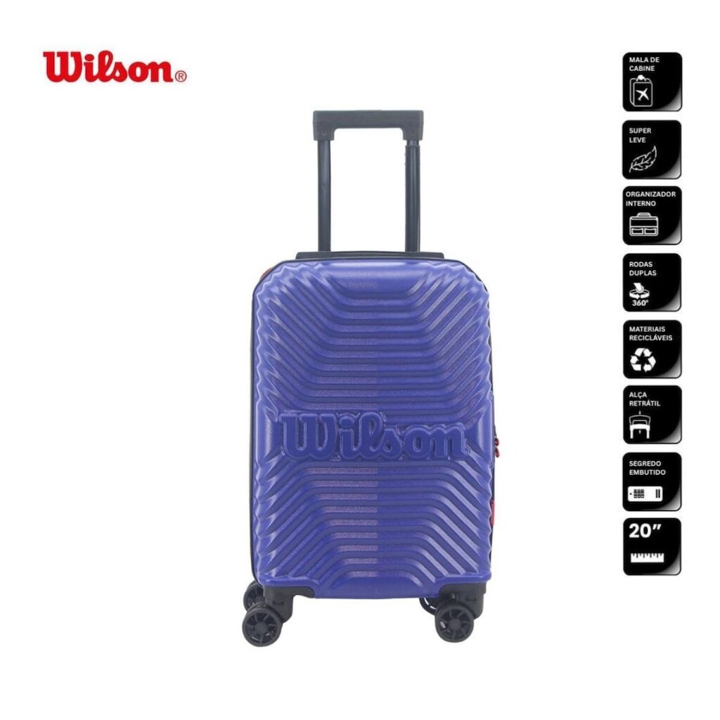 Mala Bordo Wilson Viagem ABS 4 Rodas 360