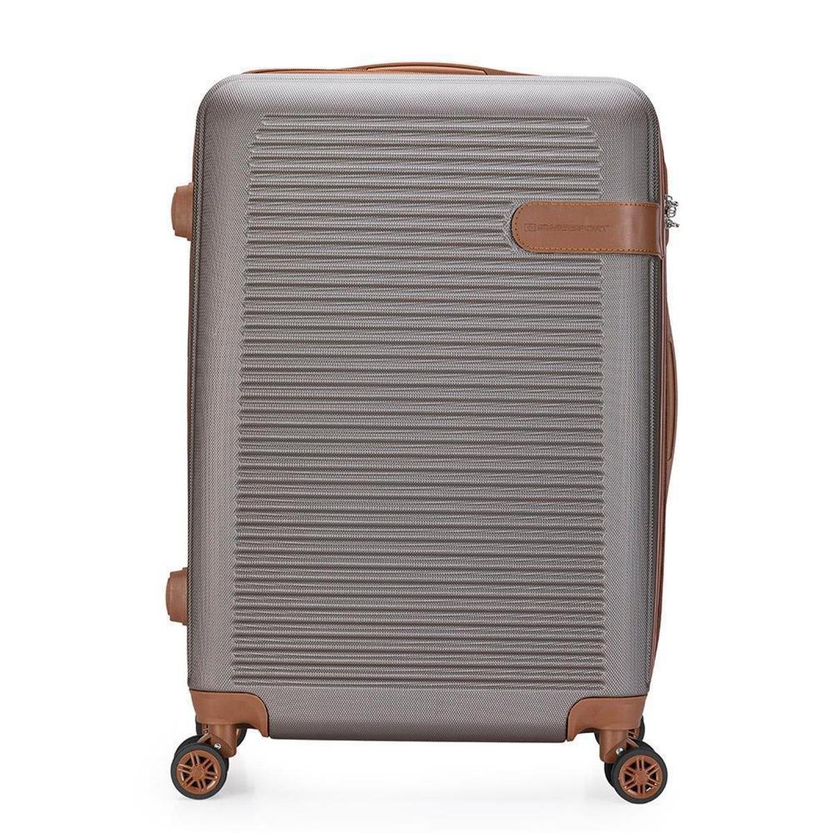 Mala de Bordo Executiva Rodinha 360° ABS Reforçada - Café Menor preço em Mala de Bordo Executiva Rodinha 360° ABS Reforçada - Café