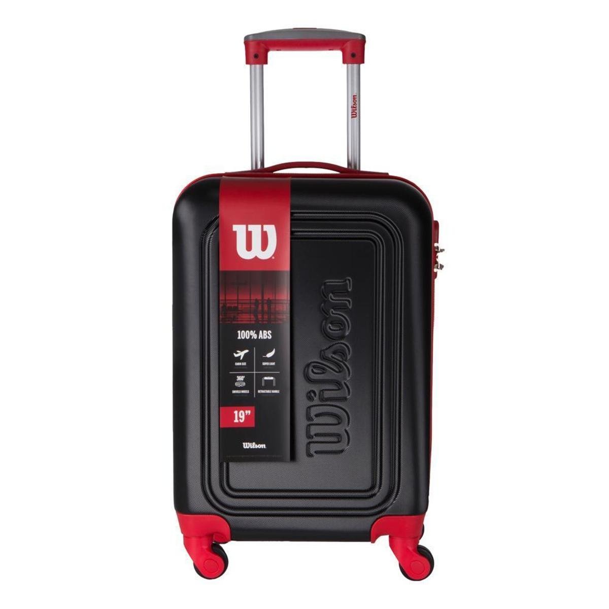 Mala de Bordo Para Viagem em ABS Wilson Masters Cadeado Embutido Rodas 360º - Preto+Vermelho é ruim? Mala de Bordo Para Viagem em ABS Wilson Masters Cadeado Embutido Rodas 360º - Preto+Vermelho é boa?