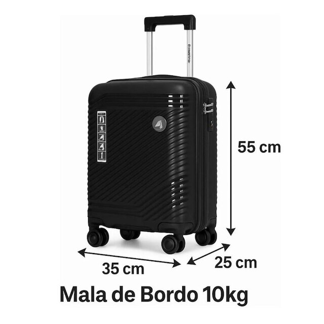 Mala De Bordo Pequena Allabard Padrão Anac 10k Viagem Em Polipropileno