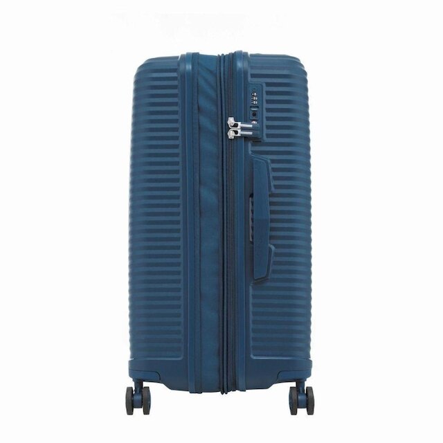 Mala de Bordo Pequena para Viagem Expansível em Polipropileno Samsonite Varro Cadeado TSA Marinho