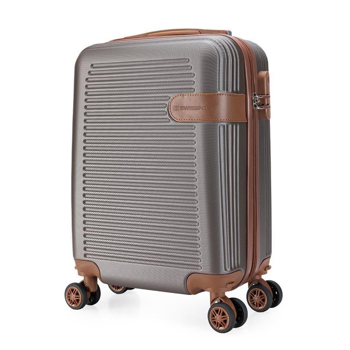 Mala de Bordo Pequena Swissport com Rodas 360° Compacta Resistente Impermeável Semi-Rigida Menor preço em Mala de Bordo Pequena Swissport com Rodas 360° Compacta Resistente Impermeável Semi-Rigida
