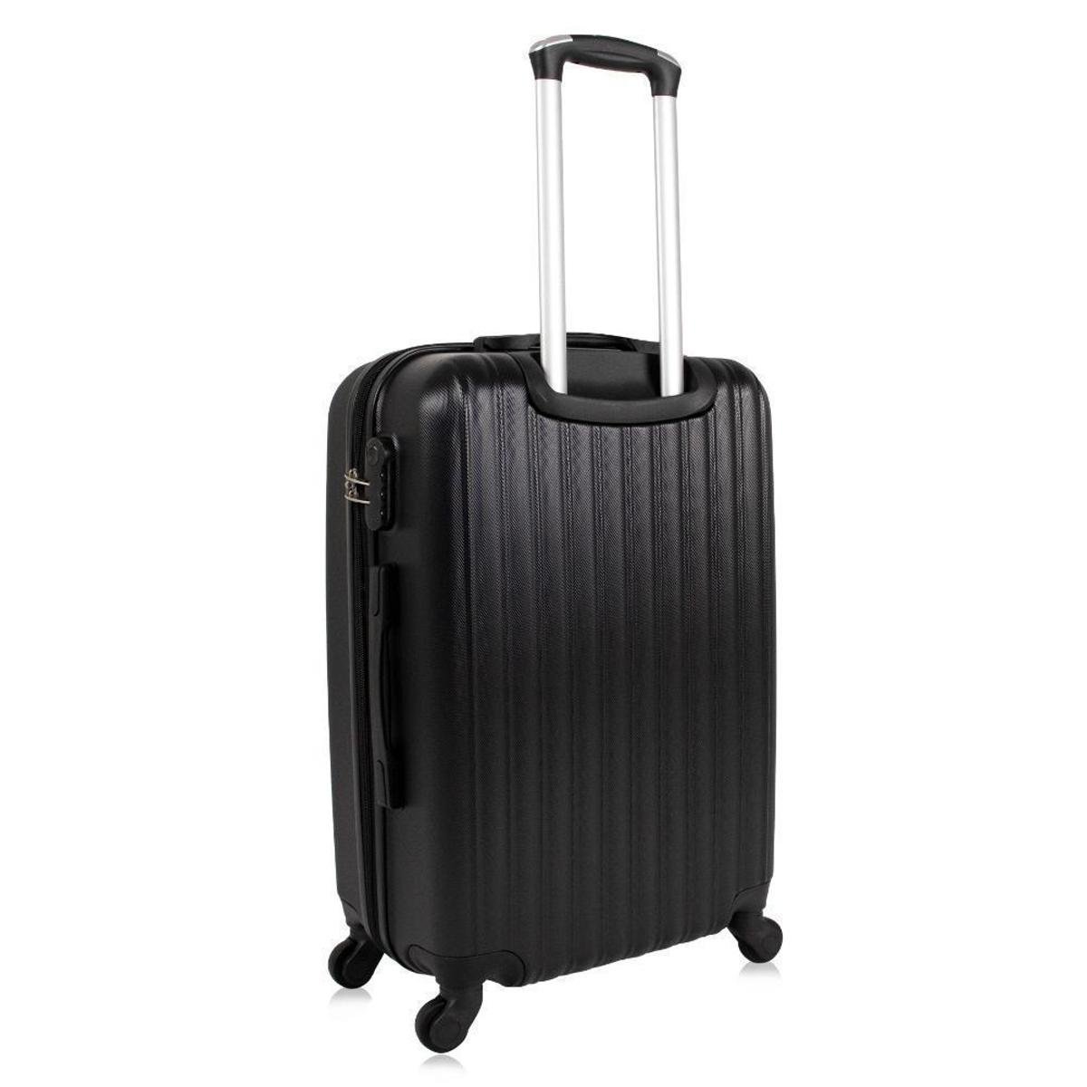 Mala de viagem média Londres 4 Rodas Swiss Move Preta | Zattini