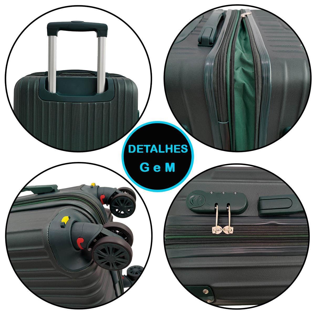 MALA DE VIAGEM RÍGIDA 4 RODAS DUPLA 360° ABS - CHX - Verde | Zattini