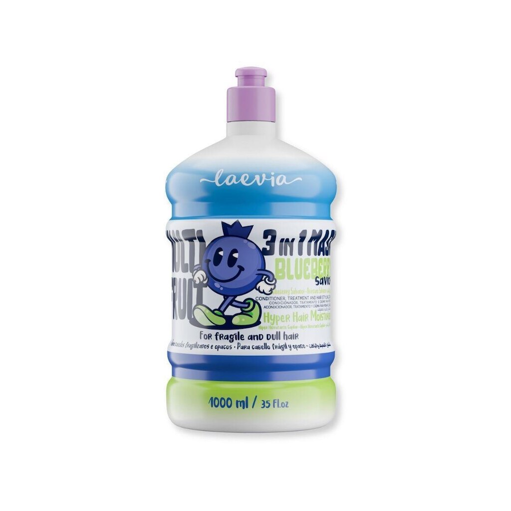 Máscara Blueberry Salvador 3 em 1 1L Cabelos Opacos Laevia