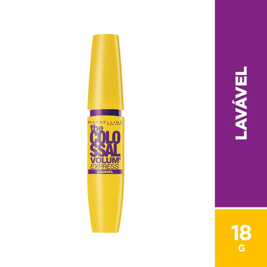 Máscara de Cílios Maybelline The Colossal Lavável - Preto