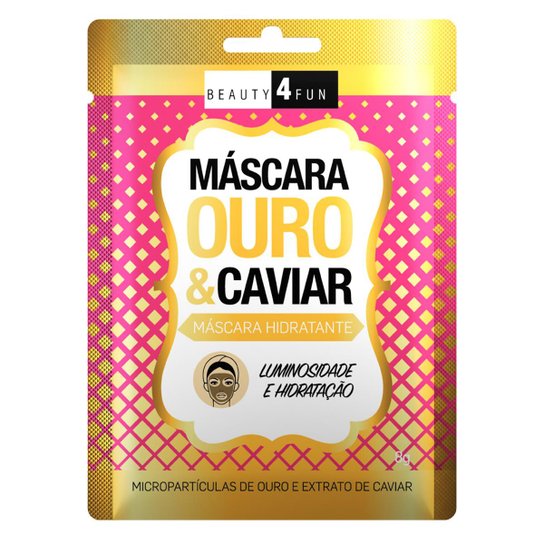 Máscara Facial Beauty 4 Fun Ouro e Caviar 1 Un - Incolor