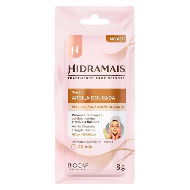 Máscara Facial Hidramais Peel Off Argila Dourada 8g