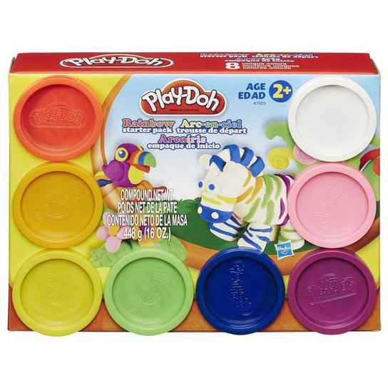 Massinha Play-Doh - Arco-íris 8 Potes - Hasbro - Incolor