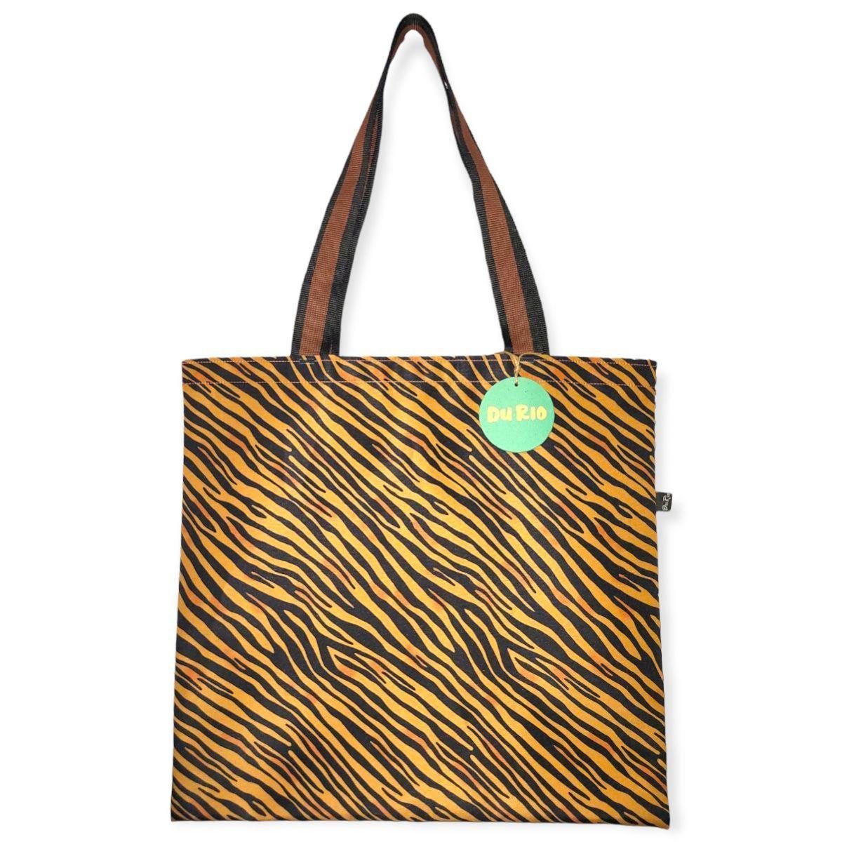 Maxi Bolsa Feminina Sacola Ecobag DuRio Estampas Coloridas - Marrom Menor preço em Maxi Bolsa Feminina Sacola Ecobag DuRio Estampas Coloridas - Marrom