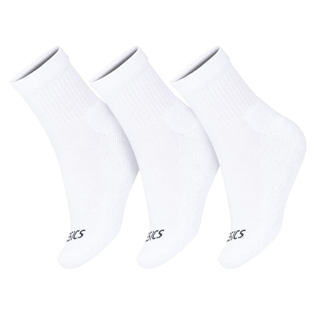 Meia Asics Cano Médio Basic Stretch Pacote c/ 3 Pares - Branco é boa?