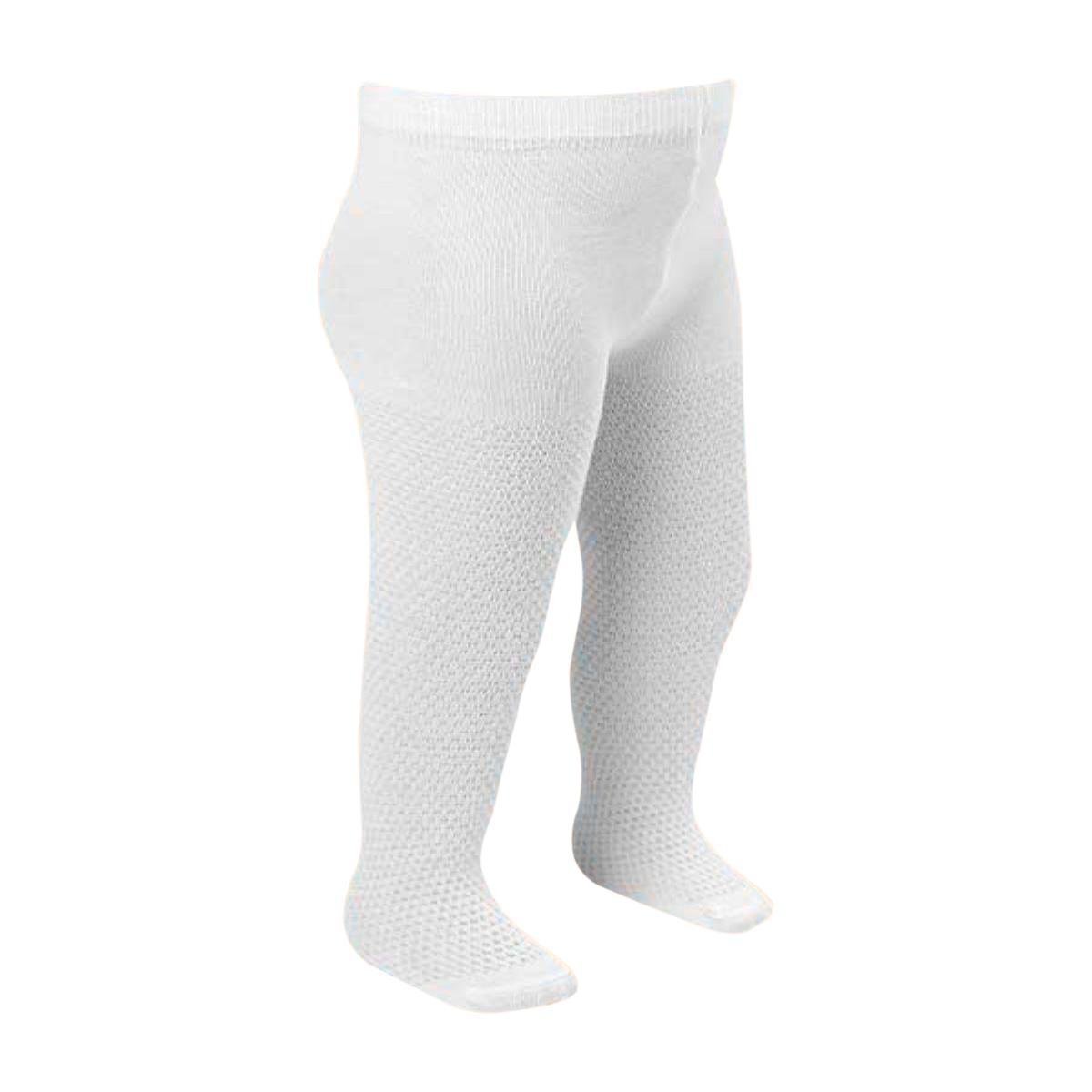 Meia Calça Bebê Menina Algodão Lisa Textura Confortável - Branco Menor preço em Meia Calça Bebê Menina Algodão Lisa Textura Confortável - Branco
