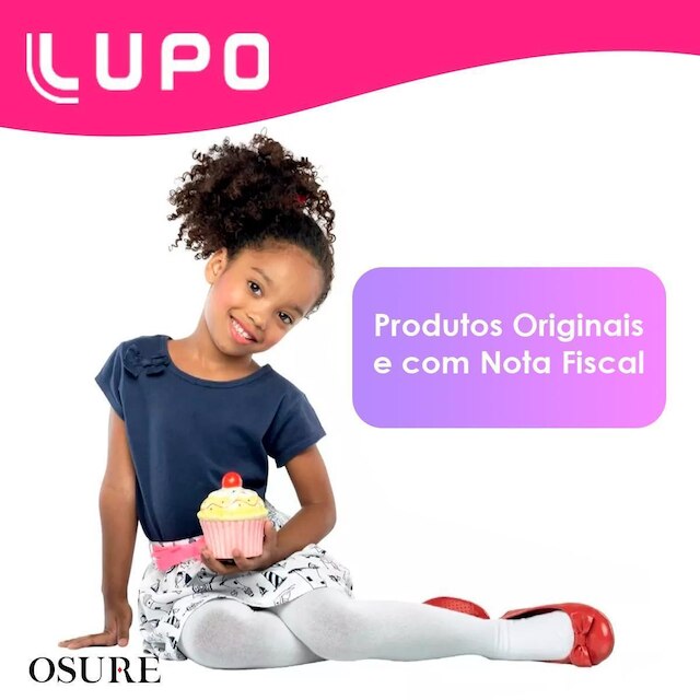 Meia Calça Infantil Lupo Original Menina Fio 80 Lobinha Inverno Frio Térmica Opaca Grossa 2526