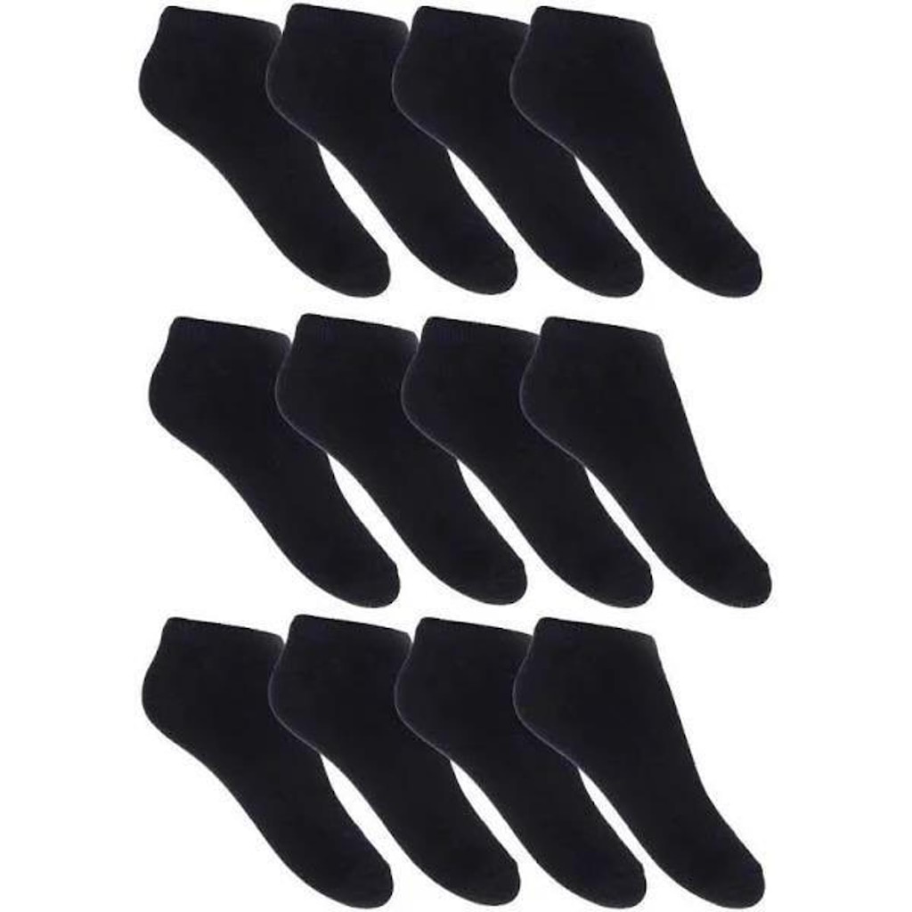 Meia Cano Baixo Masculino Algodão Kit 12 Pares de Meias